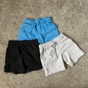 Lot of Cat & Jack Knit Shorts, boys XS, 4/5T - blue, black and gray